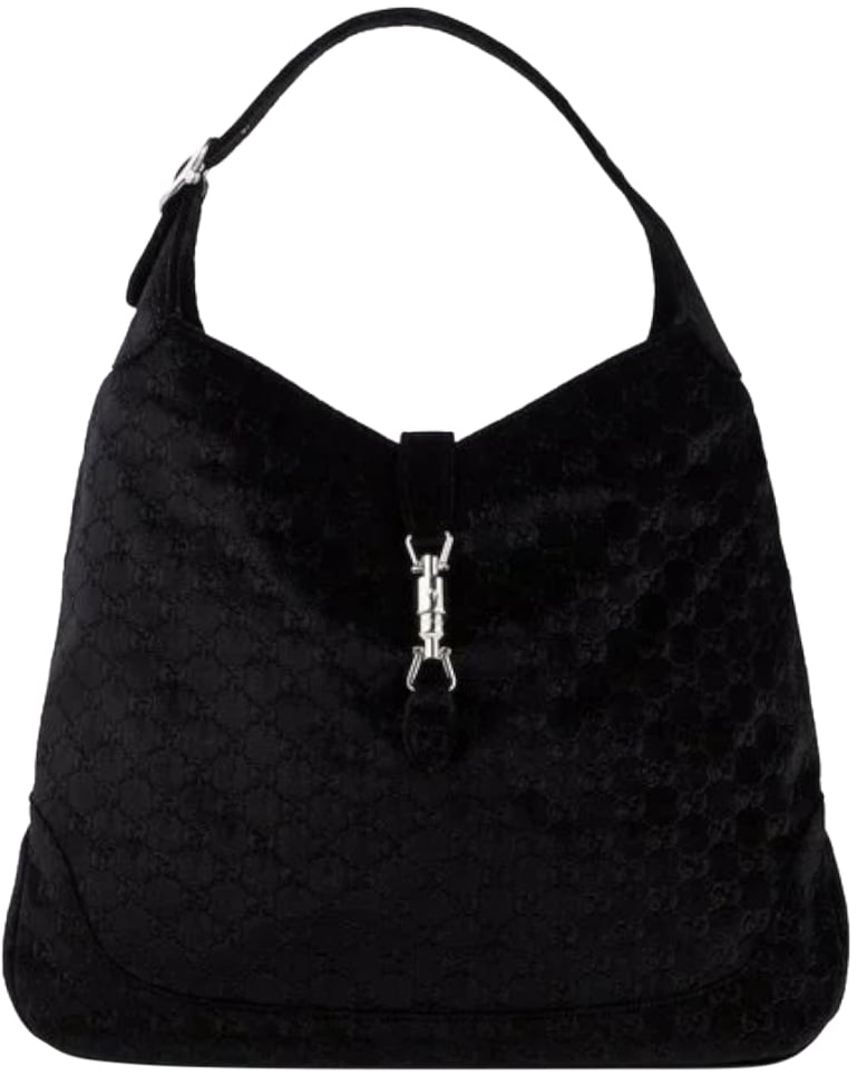 Gucci Borsa Jackie 1961 media in velluto Zwart