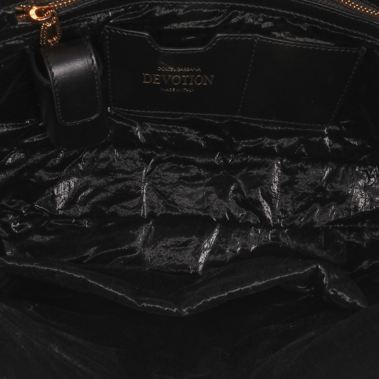 Dolce & Gabbana Quilted Nylon Devotion Satchel Zwart