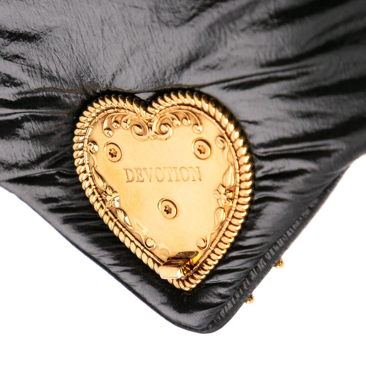 Dolce & Gabbana Quilted Nylon Devotion Satchel Zwart