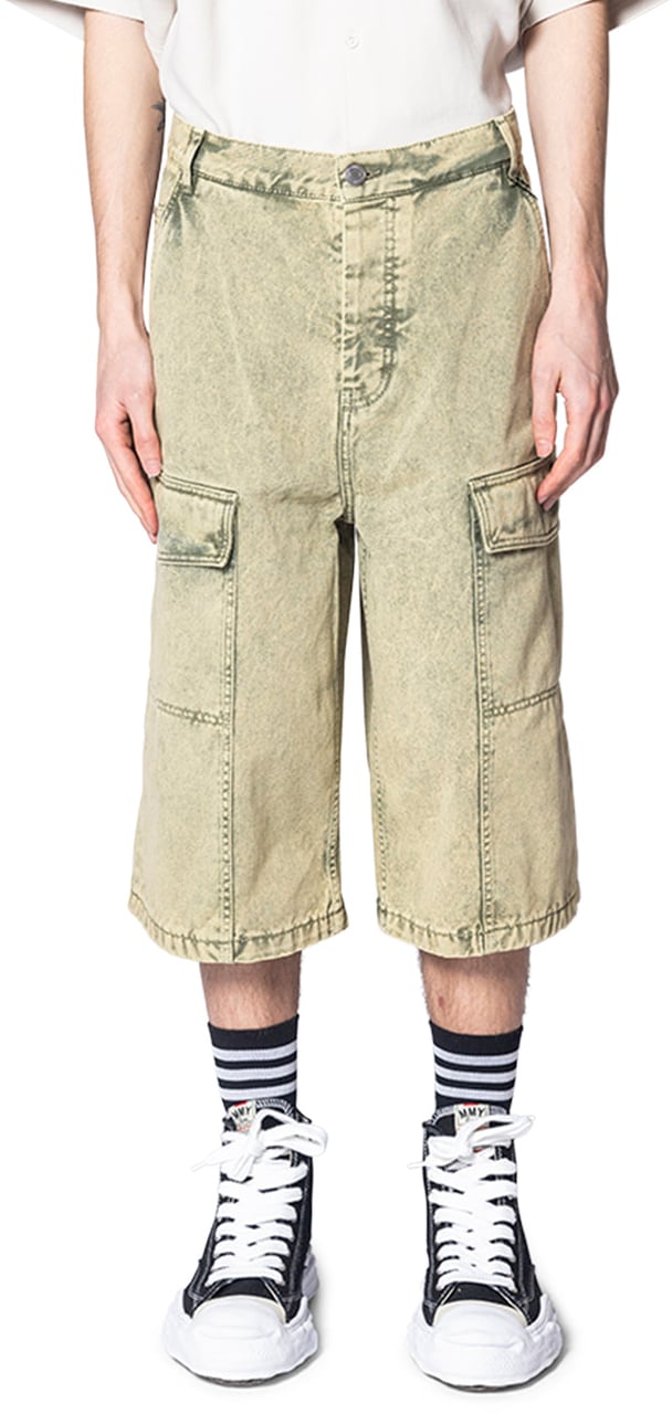 AMI Paris WIDE FIT CARGO BERMUDA LAUREL Groen