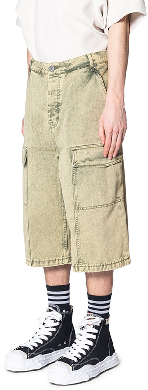 AMI Paris WIDE FIT CARGO BERMUDA LAUREL Groen