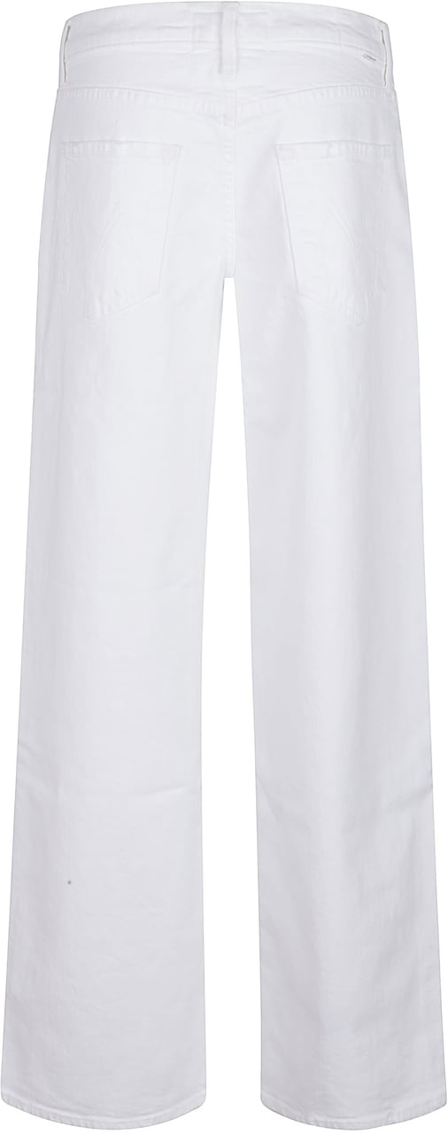 Mother Denim The Spinner Zip Sneak Jeans White Wit