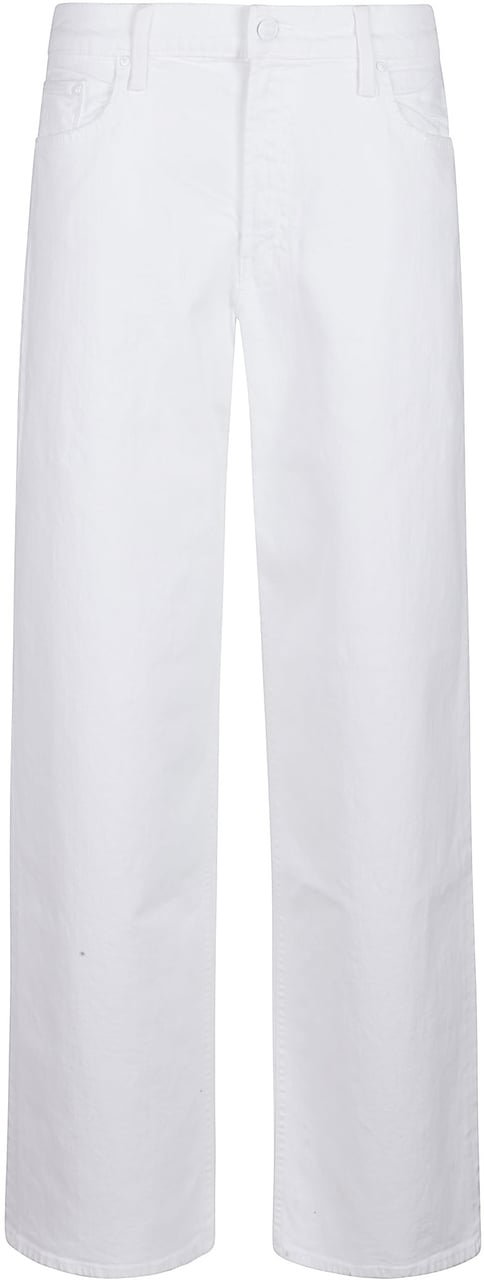 Mother Denim The Spinner Zip Sneak Jeans White Wit