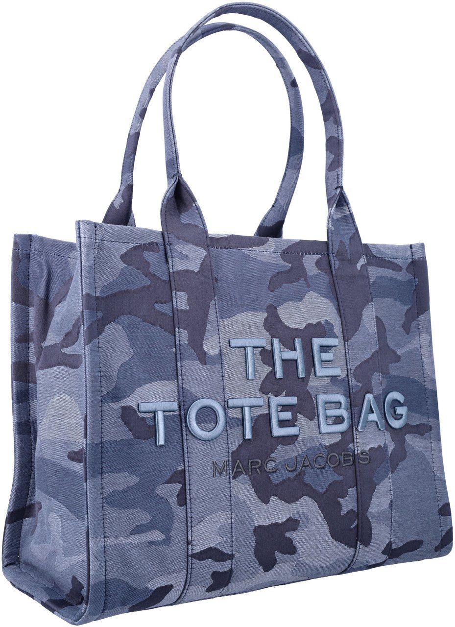 Marc Jacobs The Large Tote Camouflage Blue Multi Camou Blauw
