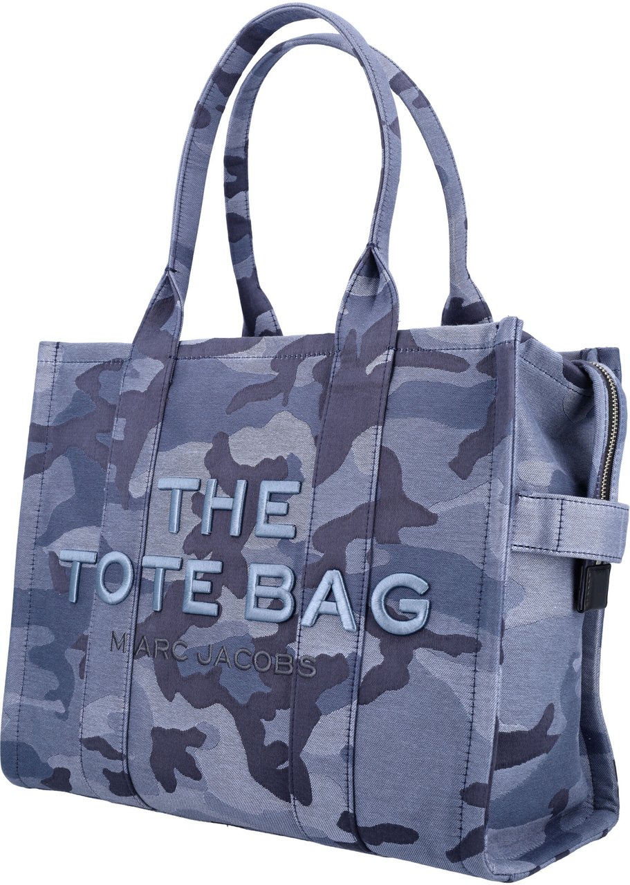Marc Jacobs The Large Tote Camouflage Blue Multi Camou Blauw