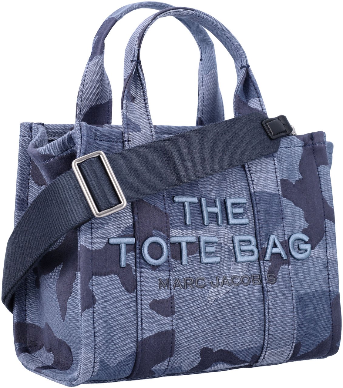 Marc Jacobs The Small Tote Camouflage Blue Multi Camou Blauw