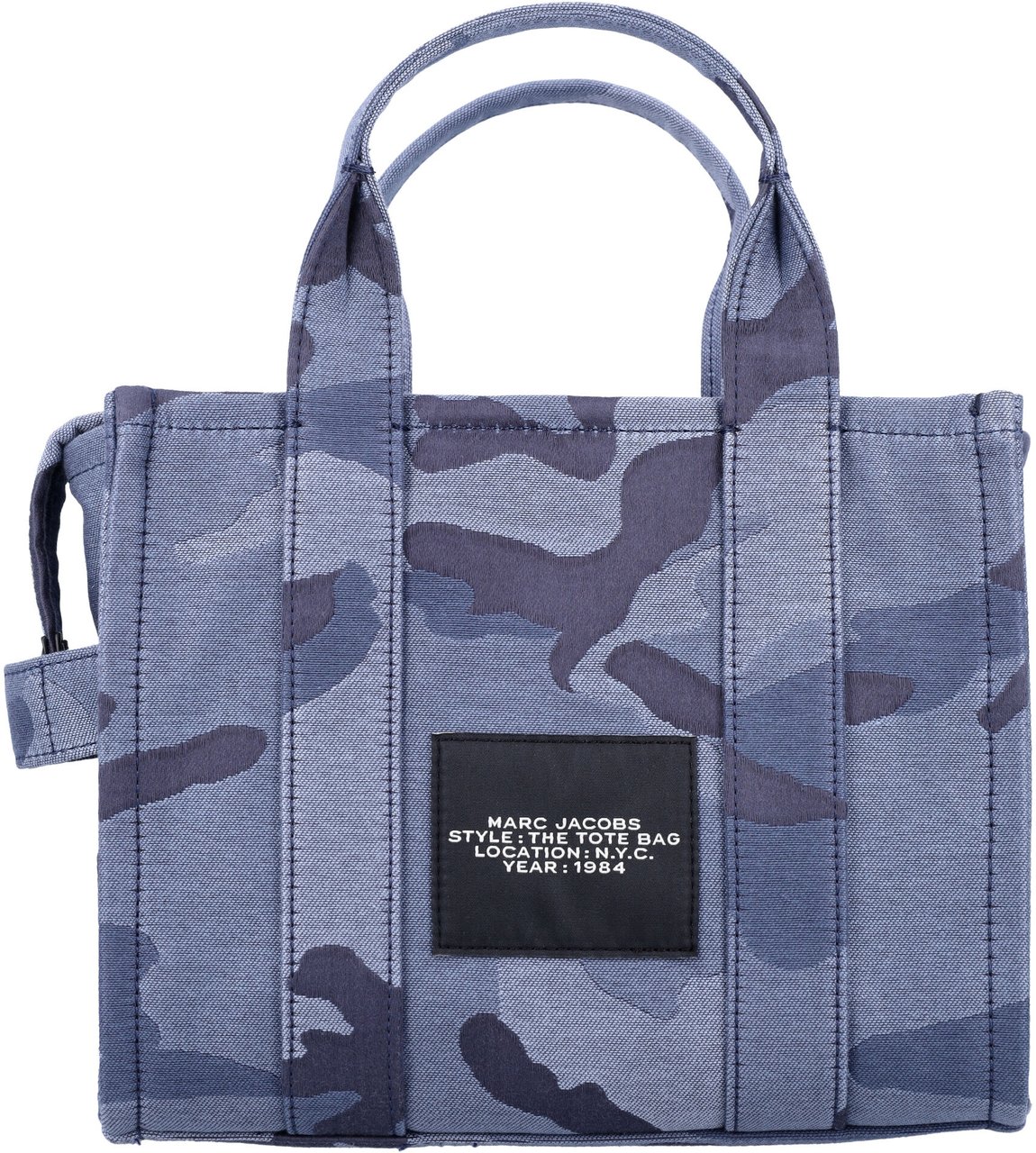 Marc Jacobs The Small Tote Camouflage Blue Multi Camou Blauw