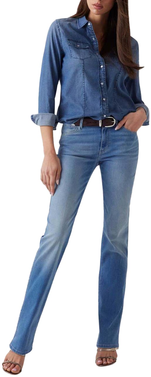 Guess Broek Blue Blauw