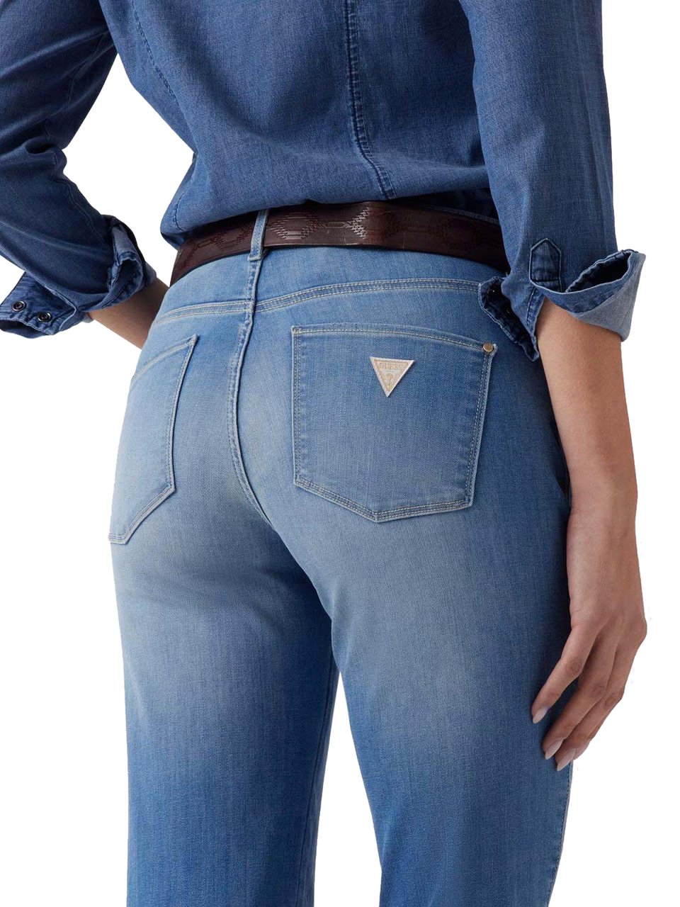 Guess Broek Blue Blauw