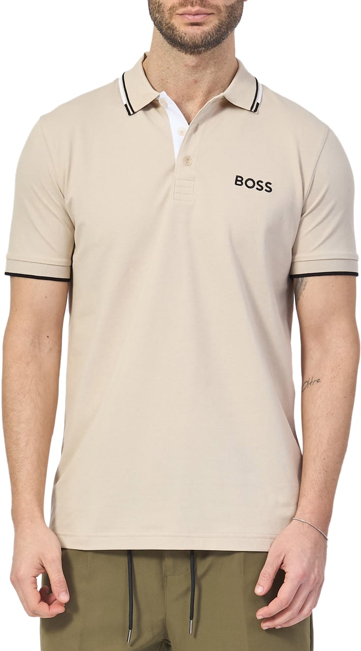 Boss T-Shirts And Polos Open Beige Beige