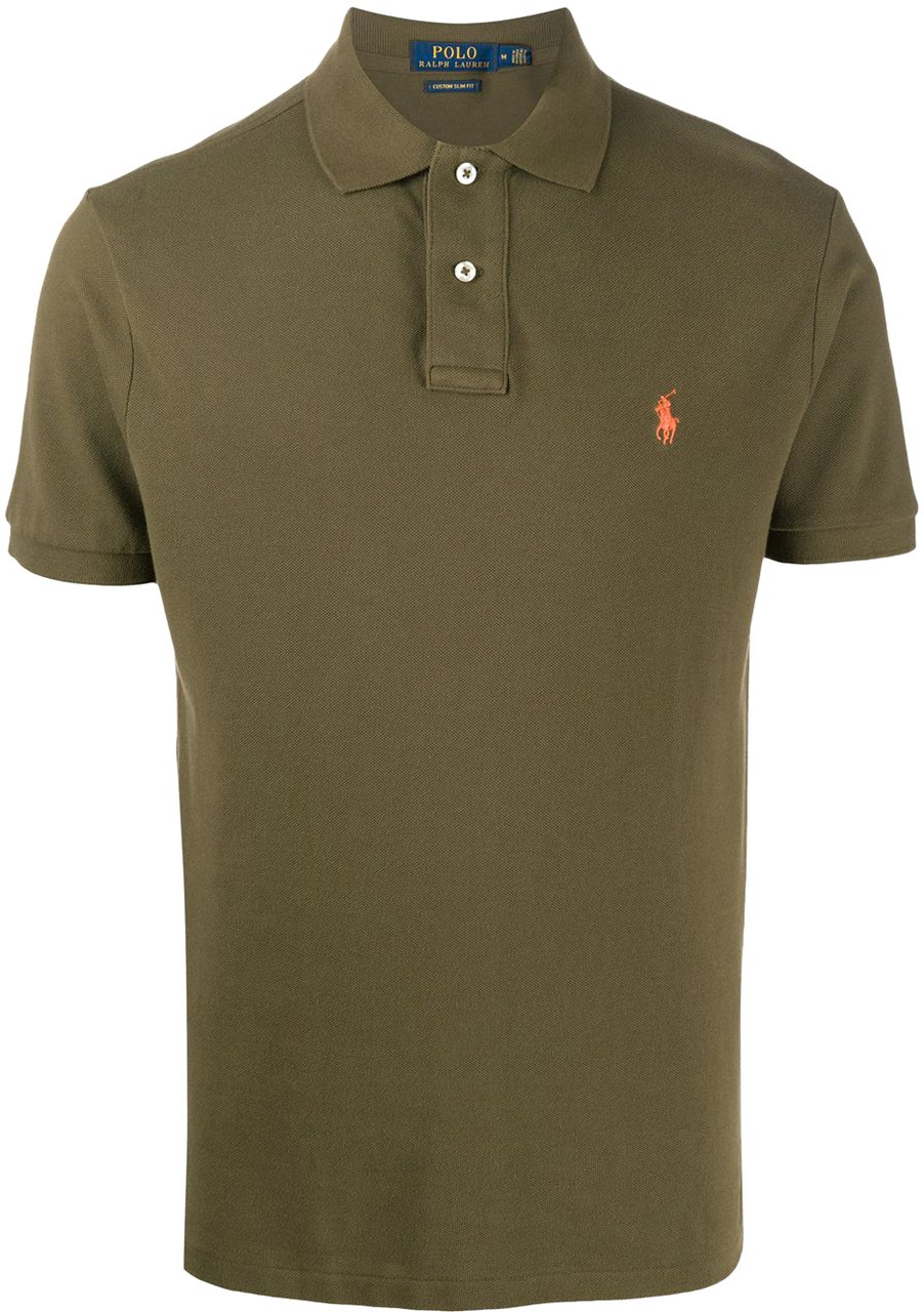 Ralph Lauren Polo S/S Custom Fit Olive Green Groen