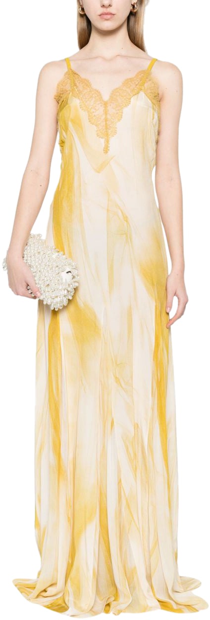 Elisabetta Franchi Dresses Yellow Geel