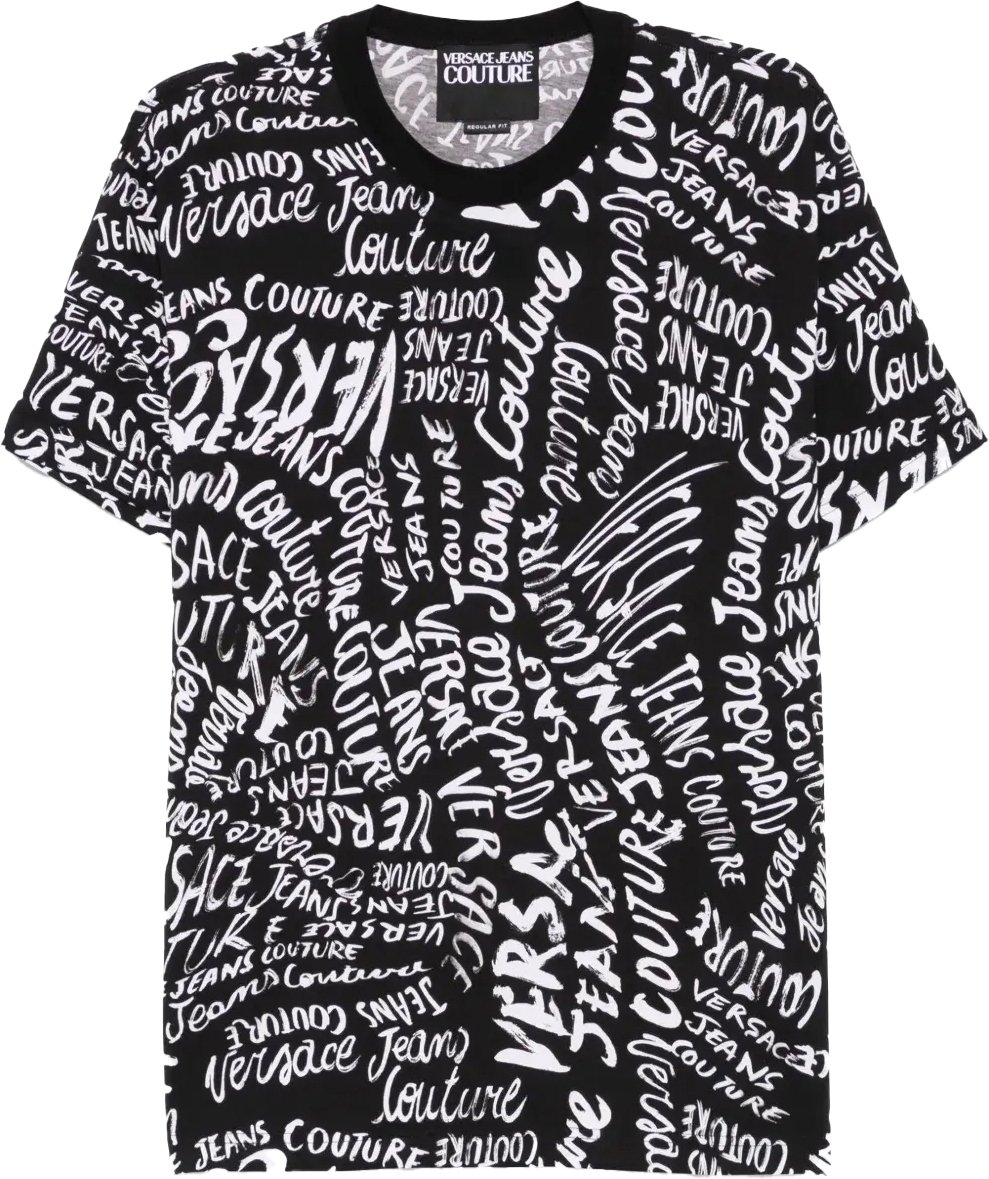 Versace Jeans Couture Logomania Black White Zwart