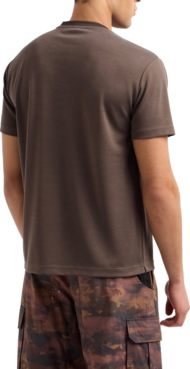 EA7 T-shirt Turkisch Coffee Bruin