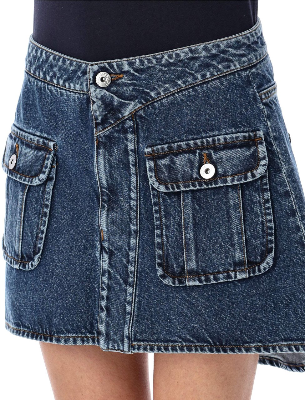 J.W. Anderson Patch Pocket Mini Skirt Mid Blue Blauw