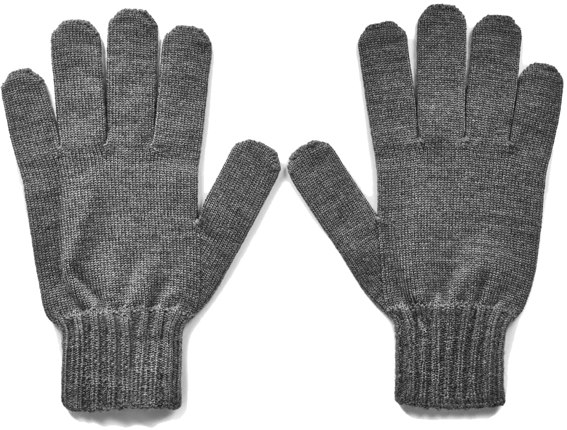 OFF-WHITE Hand Off Logo Wool Gloves Grijs
