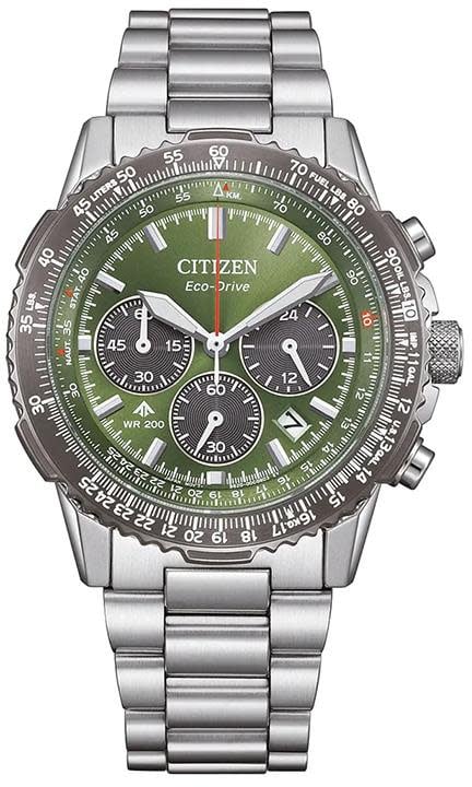 Citizen CA4664-60W Navihawk Eco-Drive horloge Groen