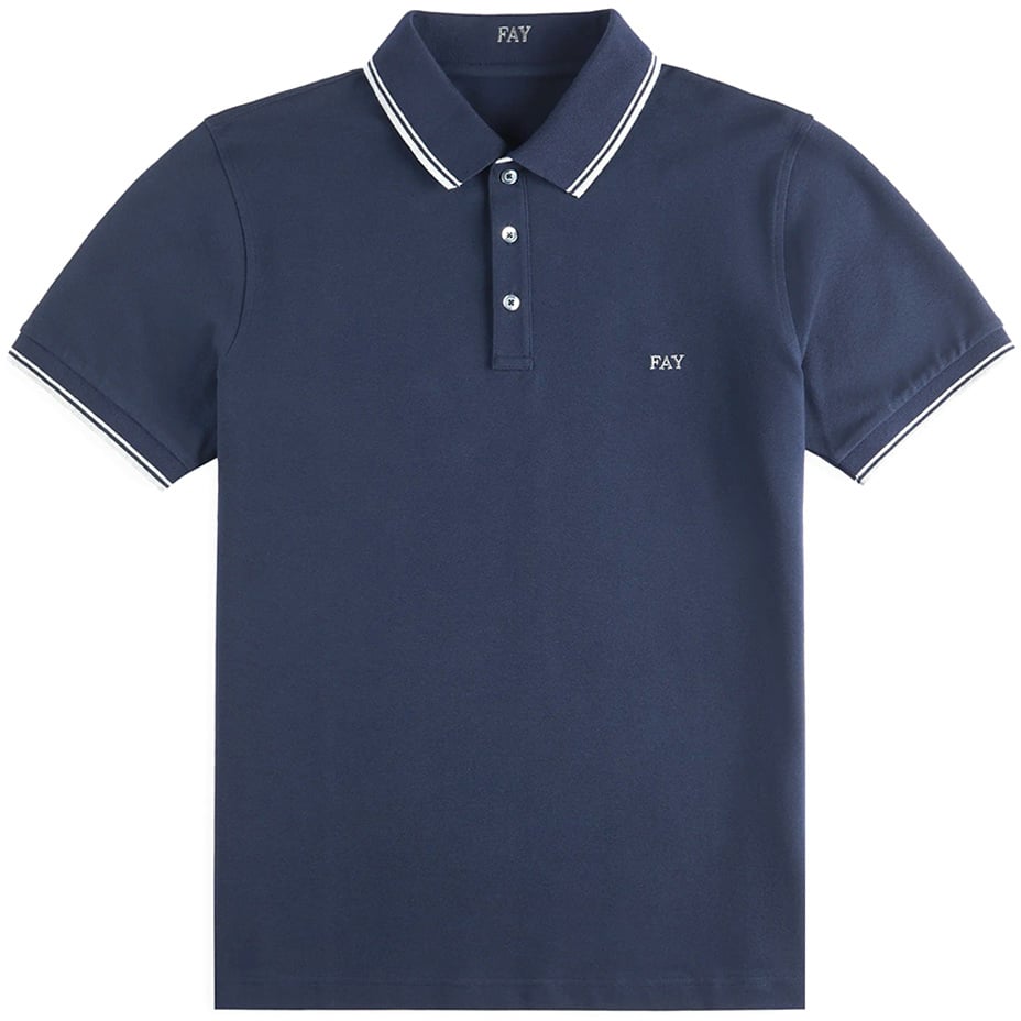 Fay T-Shirts And Polos Blue Blauw