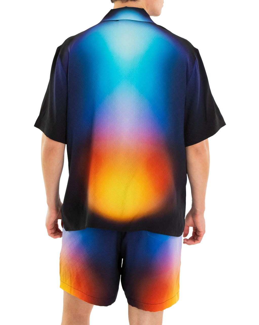Casablanca Heren Gradient Zijde Shirt Blauw Blauw
