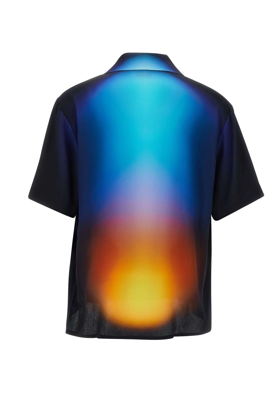 Casablanca Heren Gradient Zijde Shirt Blauw Blauw