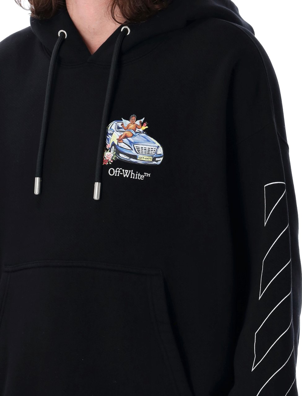 OFF-WHITE Fresco Arrow Skate Hoodie Nero Zwart