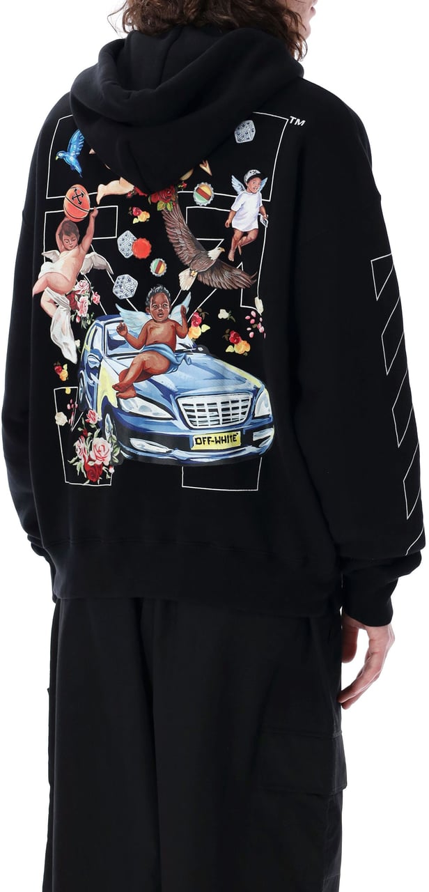 OFF-WHITE Fresco Arrow Skate Hoodie Nero Zwart