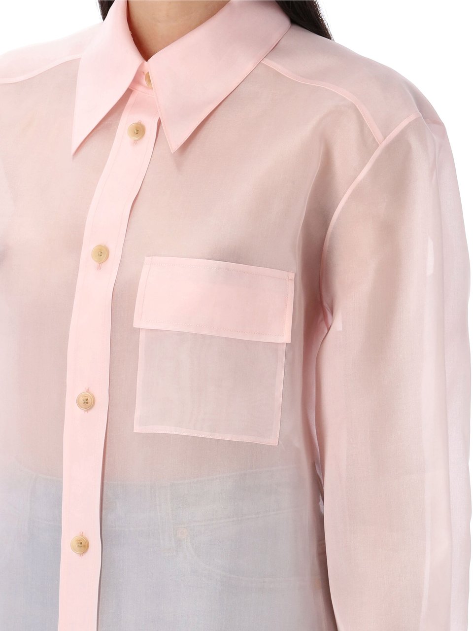 Khaite Yatty Shirt Soft Pink Roze