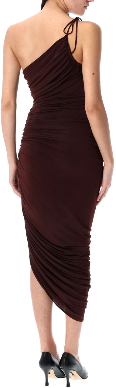 Magda Butrym Midi Draped Dress Bordeaux Rood