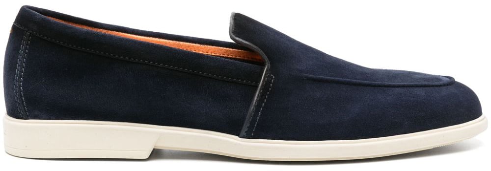 Santoni SANTONI Blue Loafers Blauw