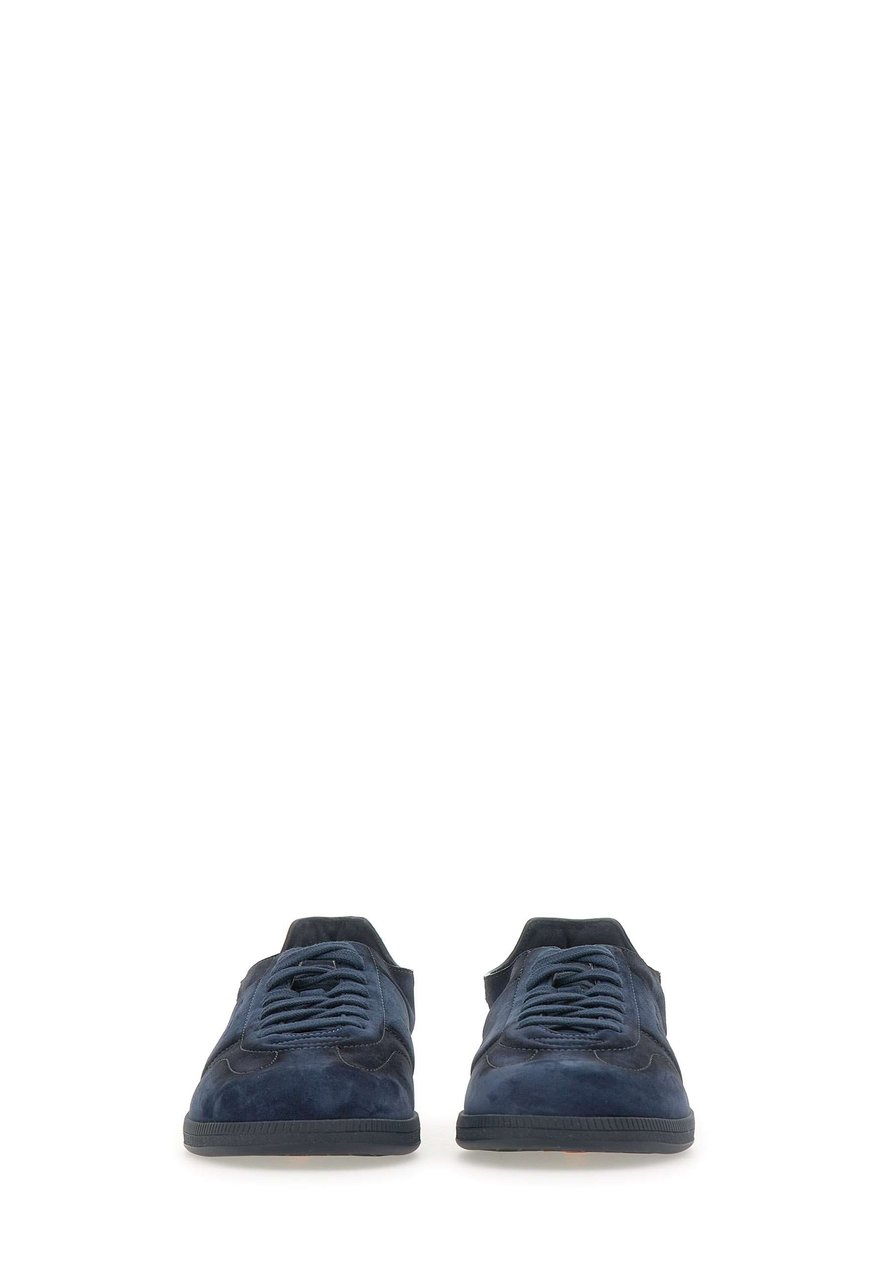 Santoni Men's suede sneaker Wit