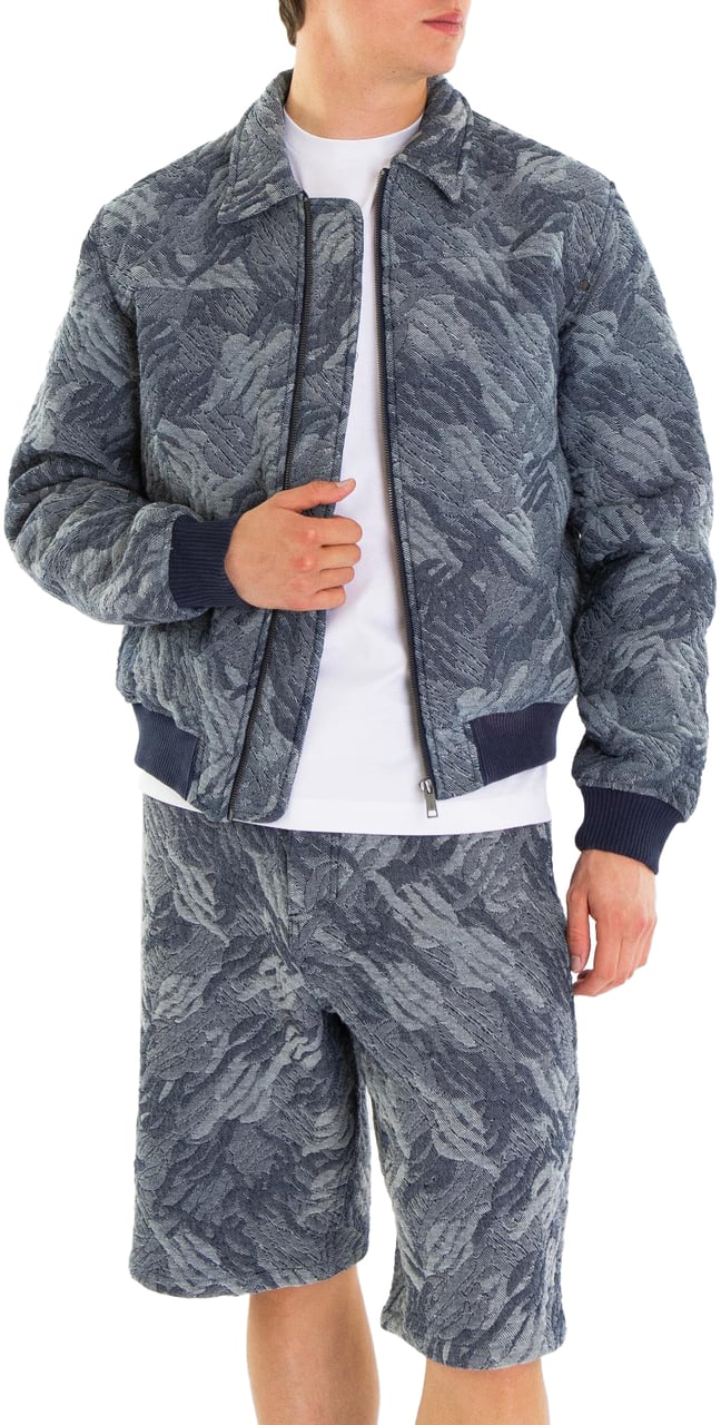Daily Paper Heren Denim Bomber Camo Grijs Grijs