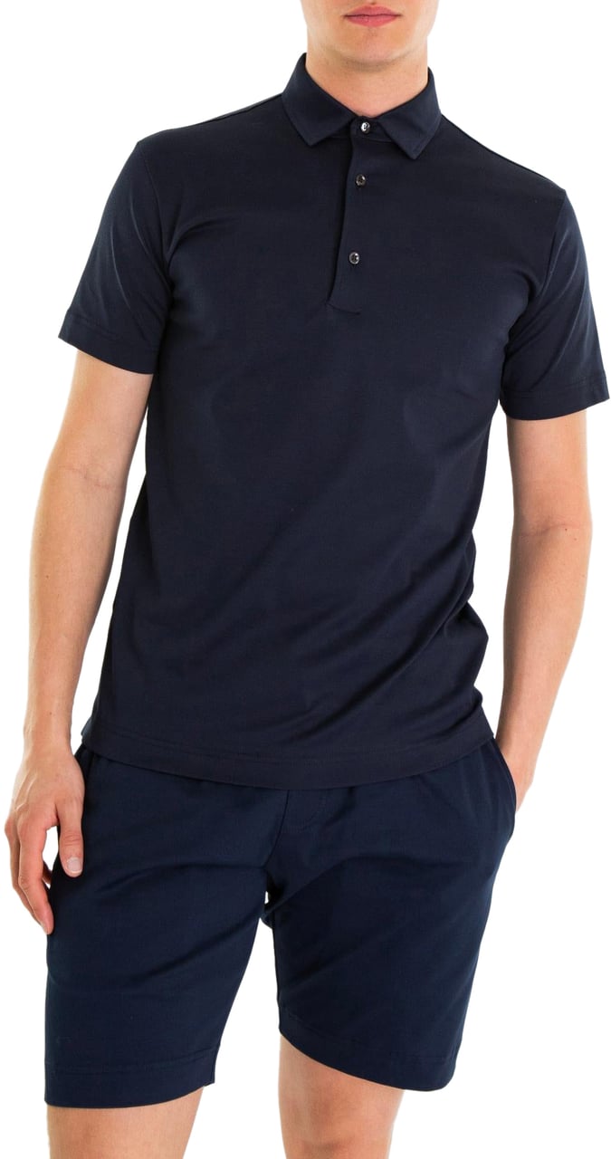Valenza Heren Supima Polo Schiller Blauw Blauw
