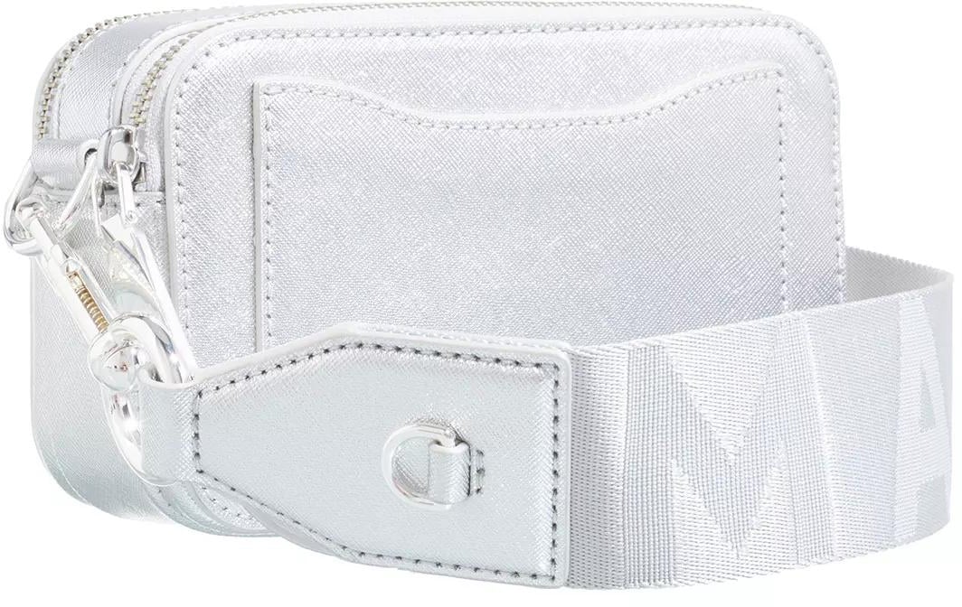Marc Jacobs The Metallic Snapshot Dtm Silver Crossbody Bag Silver Zilver