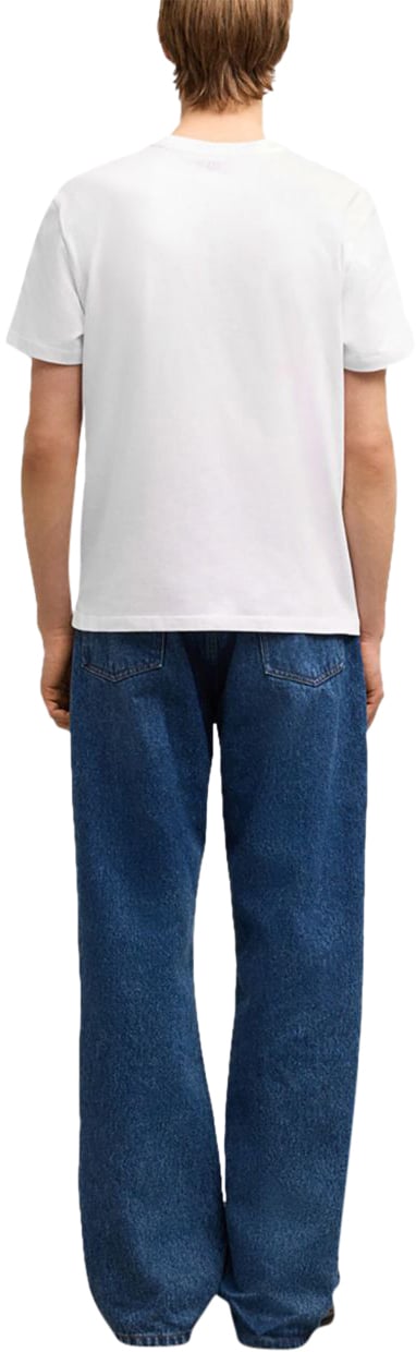 AMI Paris T Shirts & Polo's BFUTS035 724 Wit