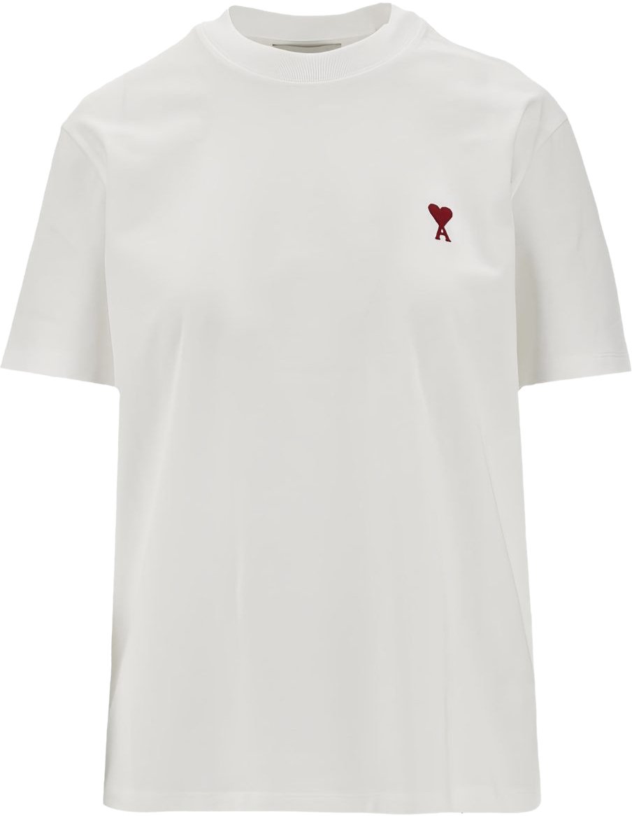 AMI Paris T Shirts & Polo's BFUTS035 724 Wit