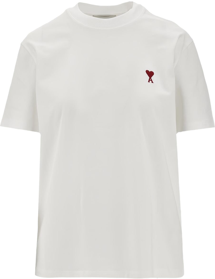AMI Paris T Shirts & Polo's BFUTS035 724 Wit