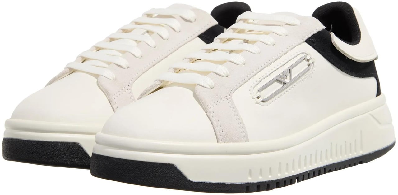Emporio Armani Icon Sneaker Off White+Black Wit