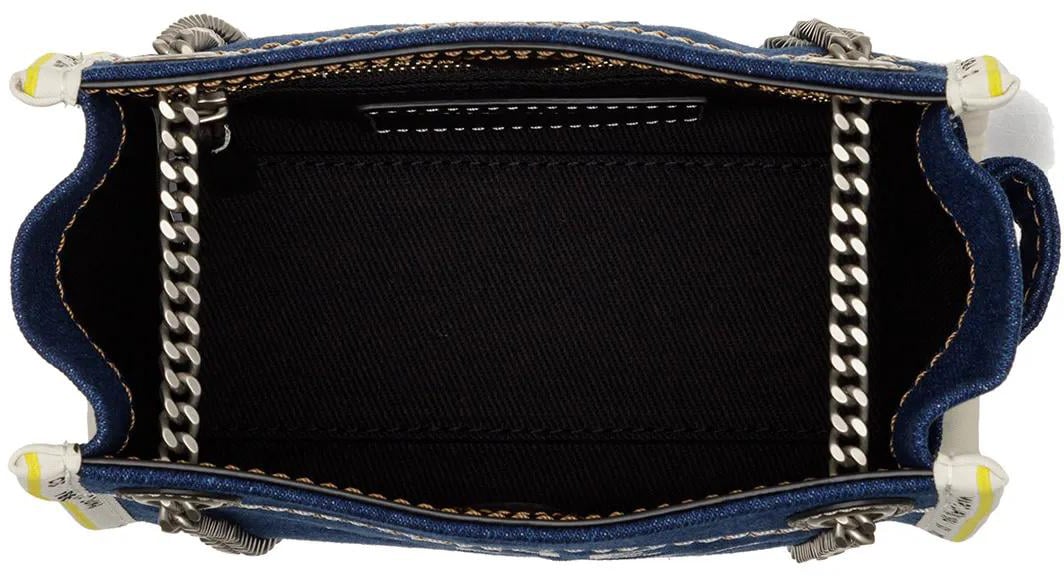 Marc Jacobs The Crossbody Tote Chain Denim Dark Wash Grijs