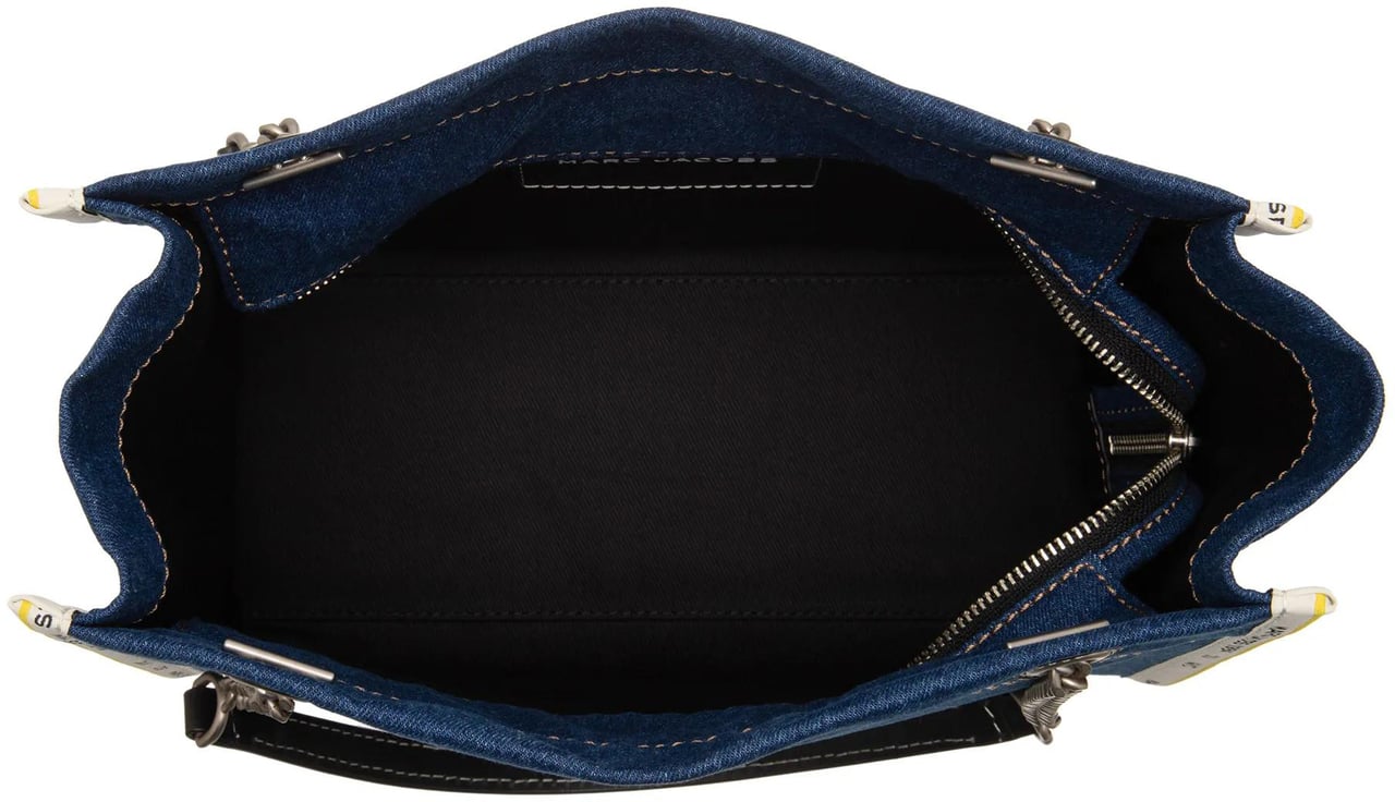 Marc Jacobs The Medium Tote Chain Denim Dark Wash Grijs