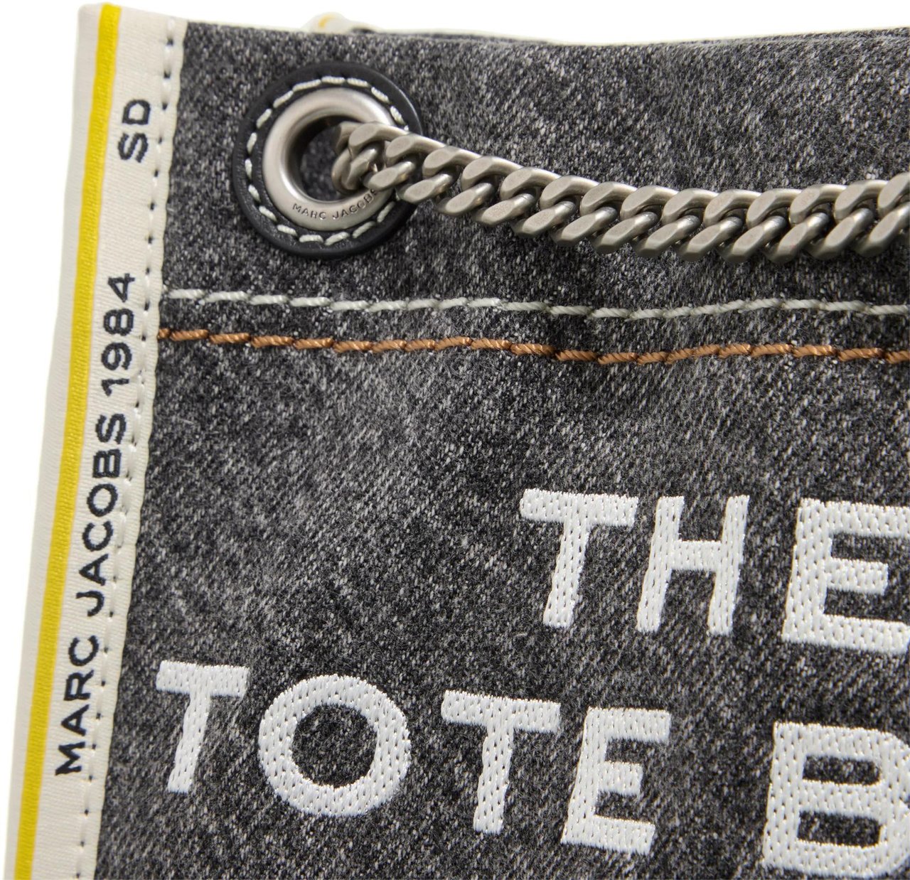 Marc Jacobs The Crossbody Tote Chain Denim Black Wash Zwart