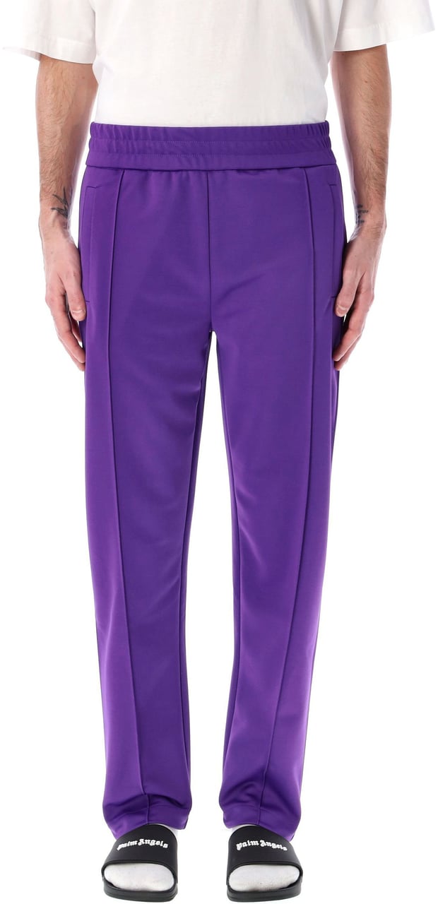 Palm Angels Back Curved Logo Track Pants Purple Paars