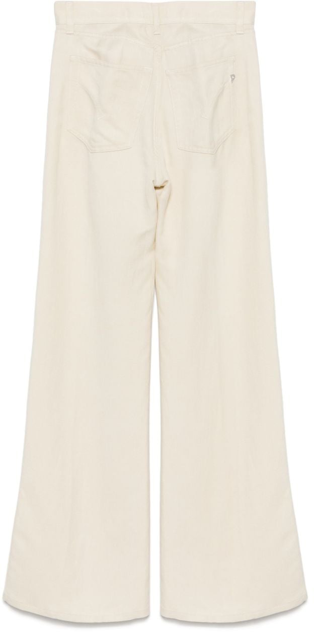 Dondup Trousers Cream Wit