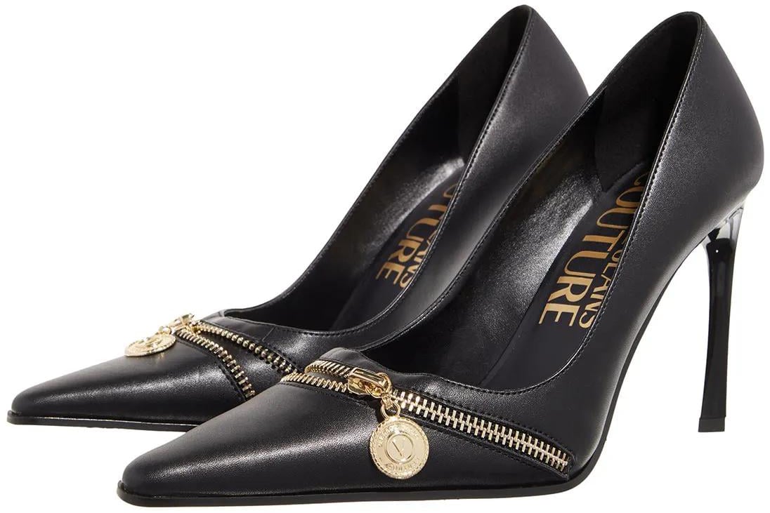 Versace Jeans Couture High Heel Shoes Black Zwart