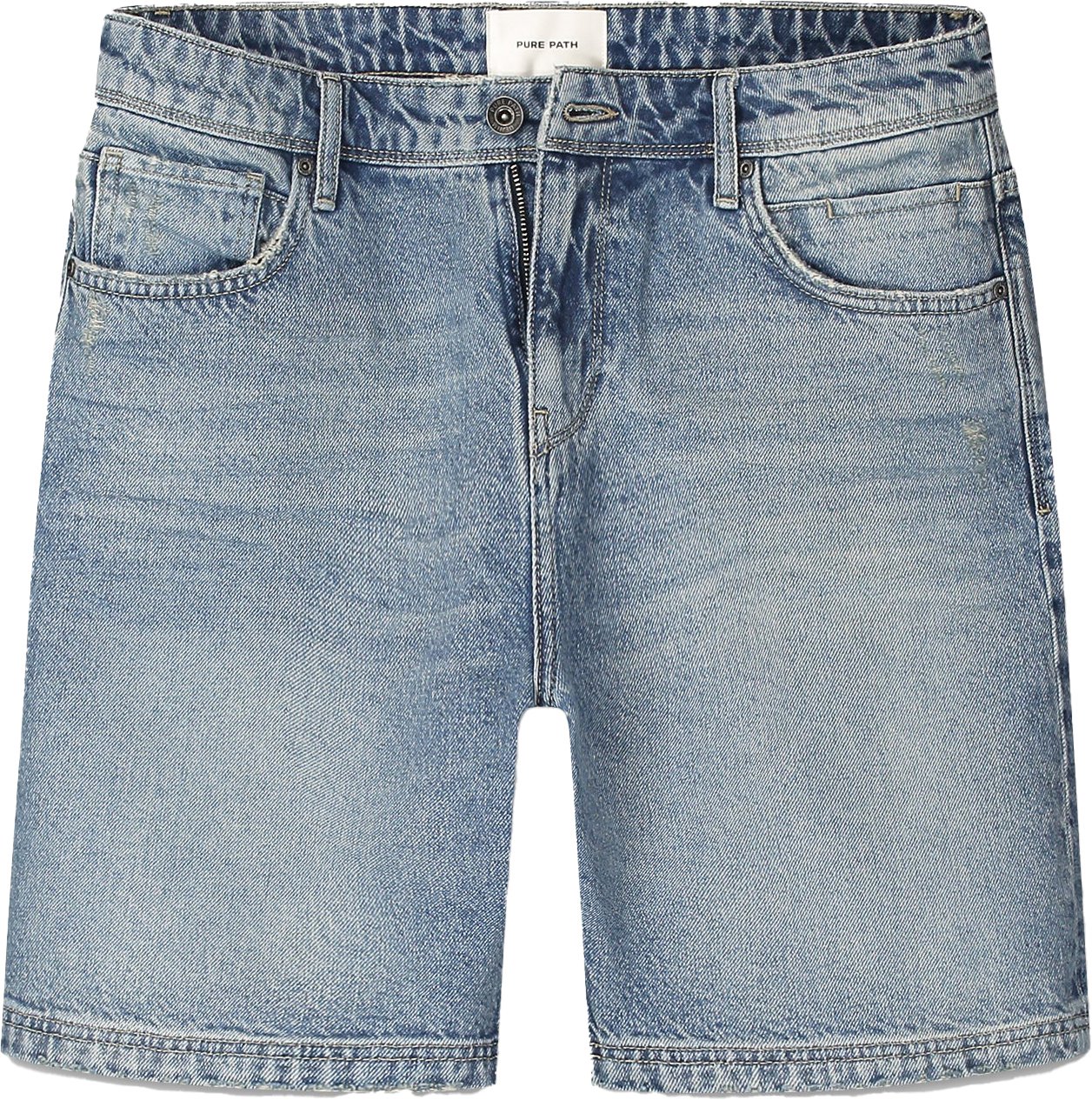 Pure Path The Owen Regular Fit Shorts Blauw