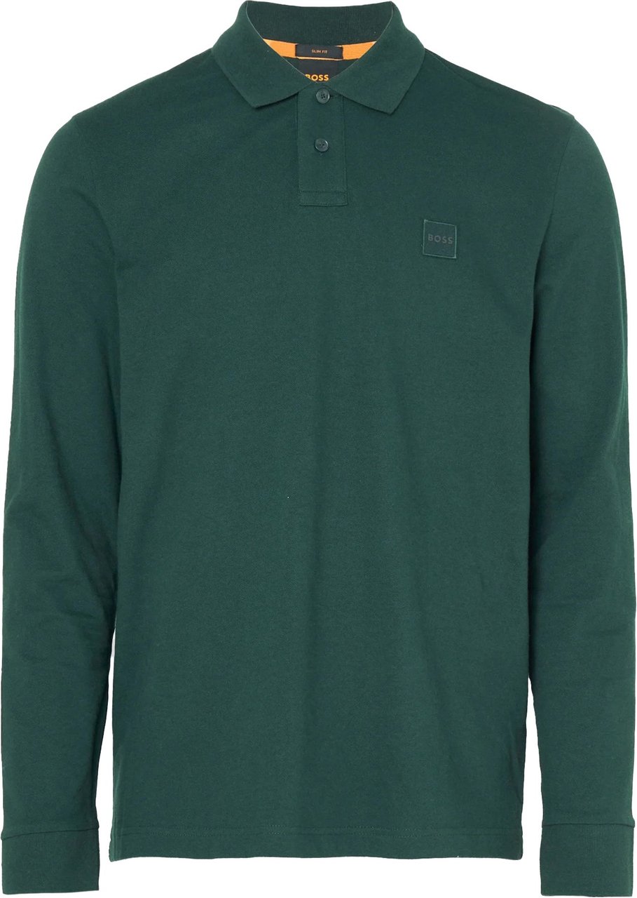 Boss Slim-fit polo Donkergroen Groen