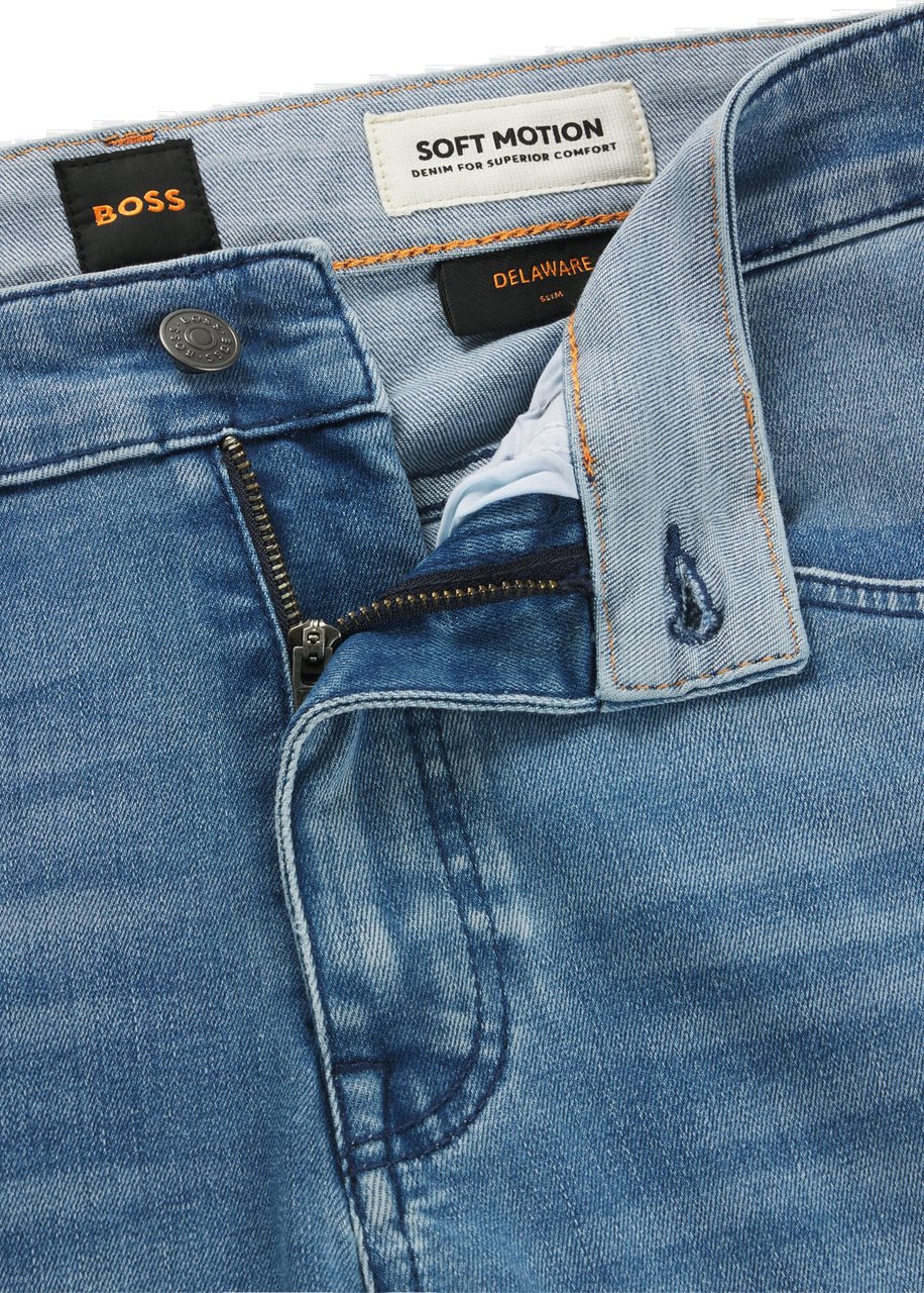 Boss Slim-fit Delaware-jeans Blauw