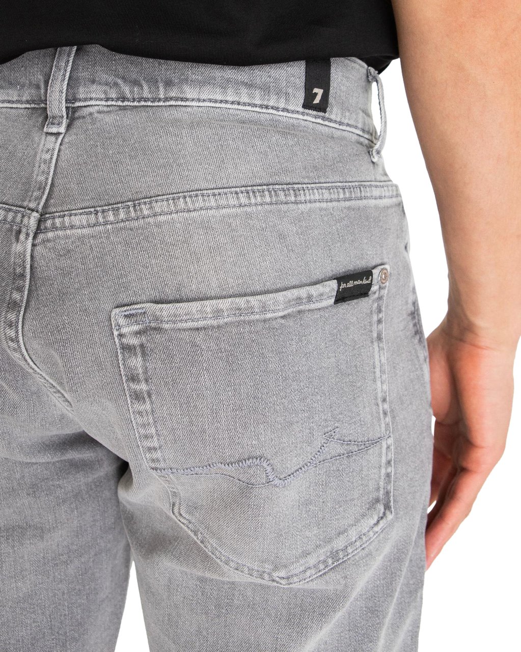 7 For All Mankind Heren Regular Shorts Spin Grijs Grijs