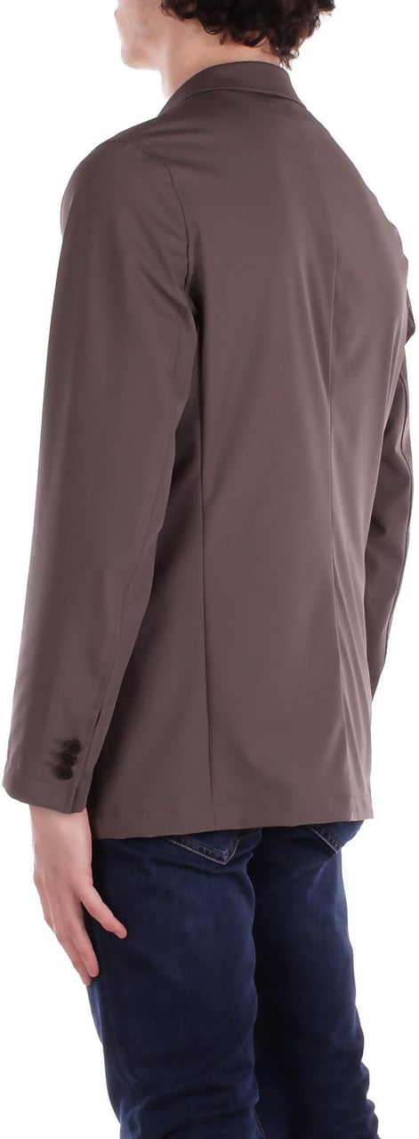 Emporio Armani EMPORIO ARMANI TRAVEL ESSENTIAL SINGLE-BREASTED JACKET Bruin