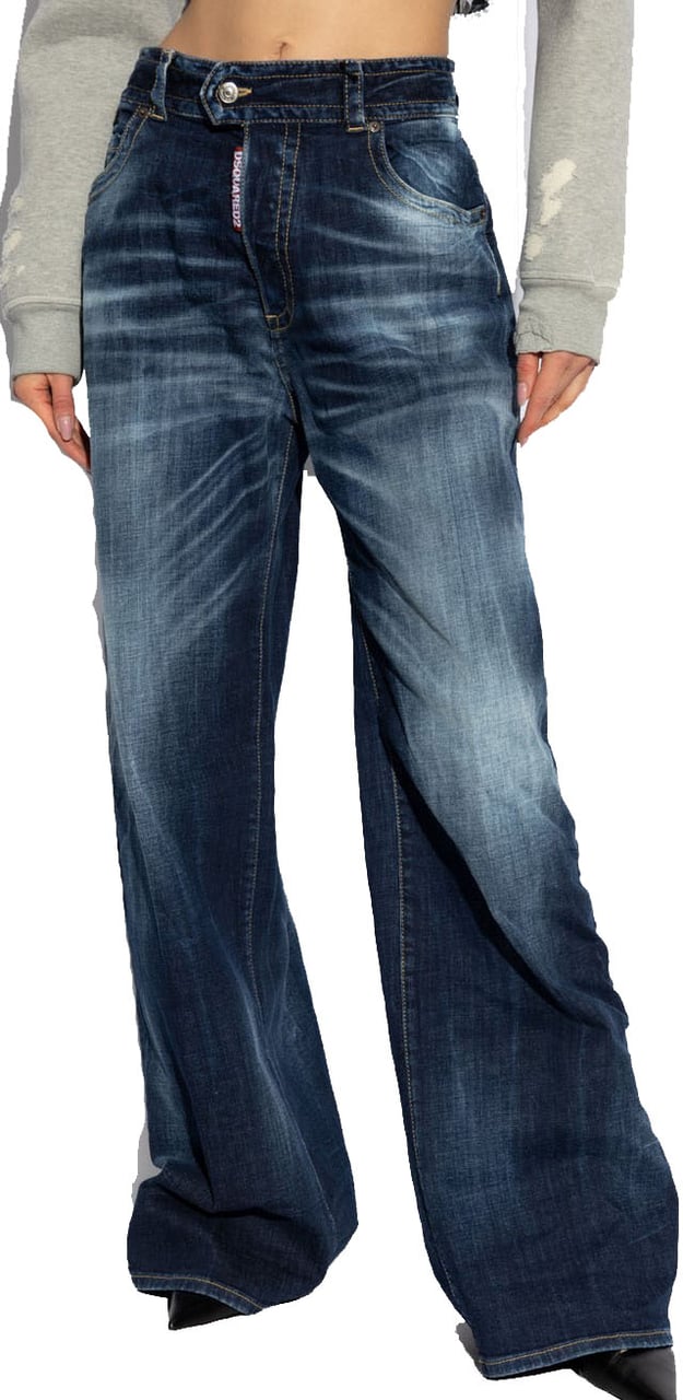 Dsquared2 Wide leg jeans '9 To 5' Blauw
