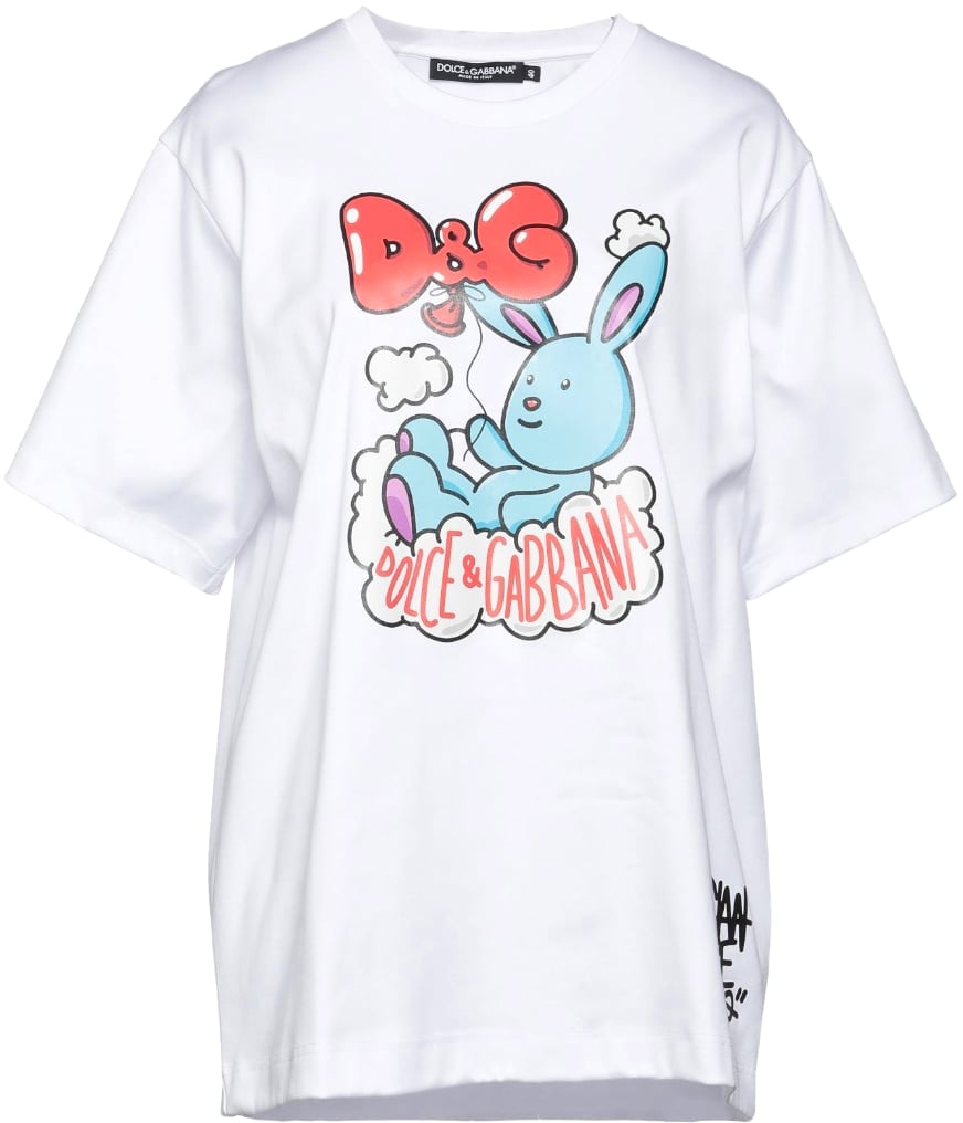 Dolce & Gabbana T-shirt bianca con stampa Wit